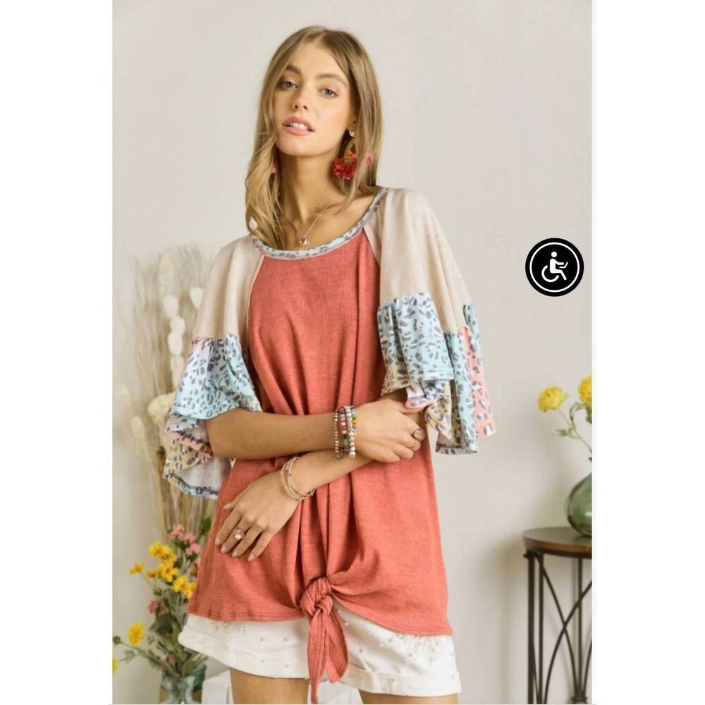 NEW ADORA canvas top in coral